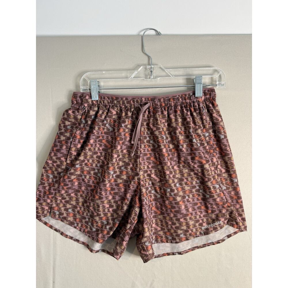 Patagonia Women's Multi Trails Shorts Small Pink Pattern Lined Athletic 5"